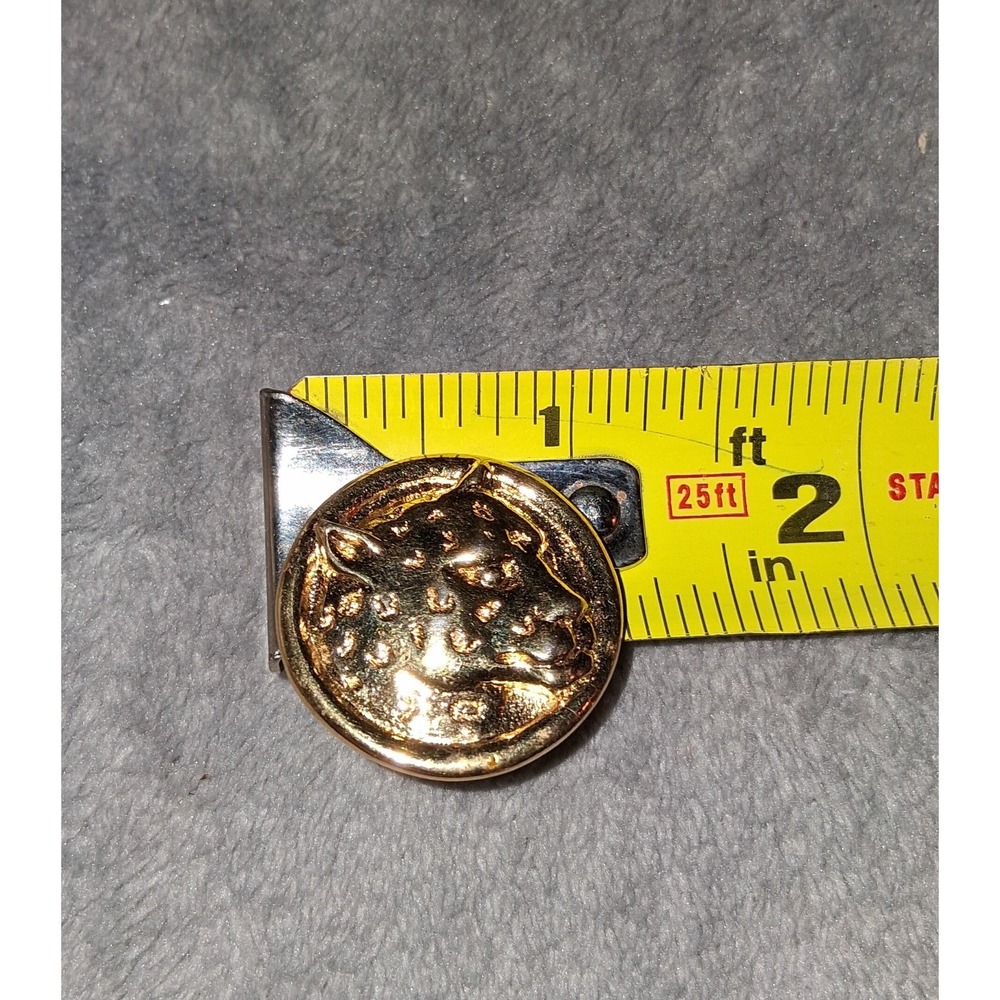 Avon Vintage Cheetah Clip-on Earrings Gold Tone Round Jewelry‎ - Picture 4 of 5